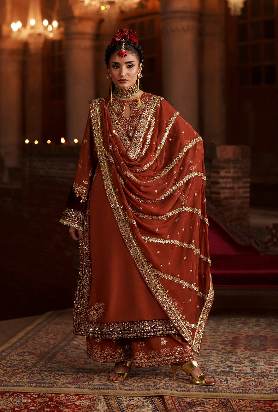 AJR Couture | Meharma The Silk Edit | Husnaara - Formal Dress - available at Maria Faisal in UK and USA.