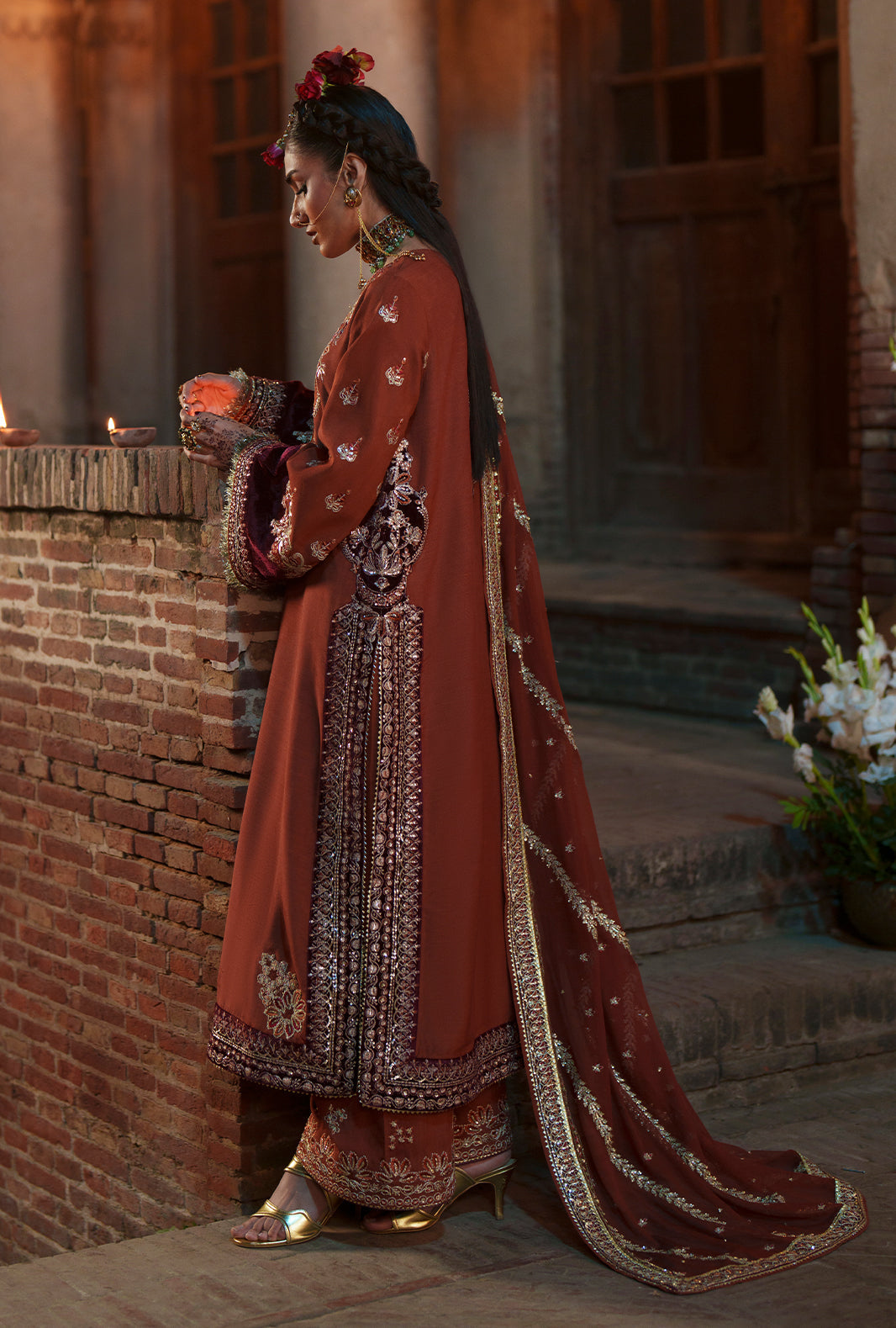 AJR Couture | Meharma The Silk Edit | Husnaara - Formal Dress - available at Maria Faisal in UK and USA.