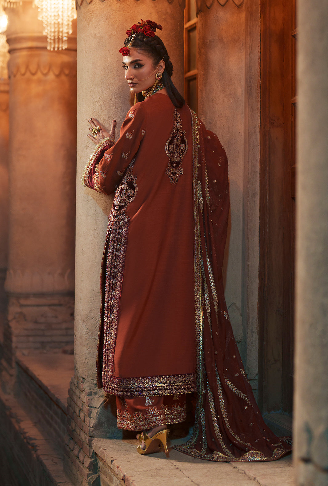 AJR Couture | Meharma The Silk Edit | Husnaara - Formal Dress - available at Maria Faisal in UK and USA.