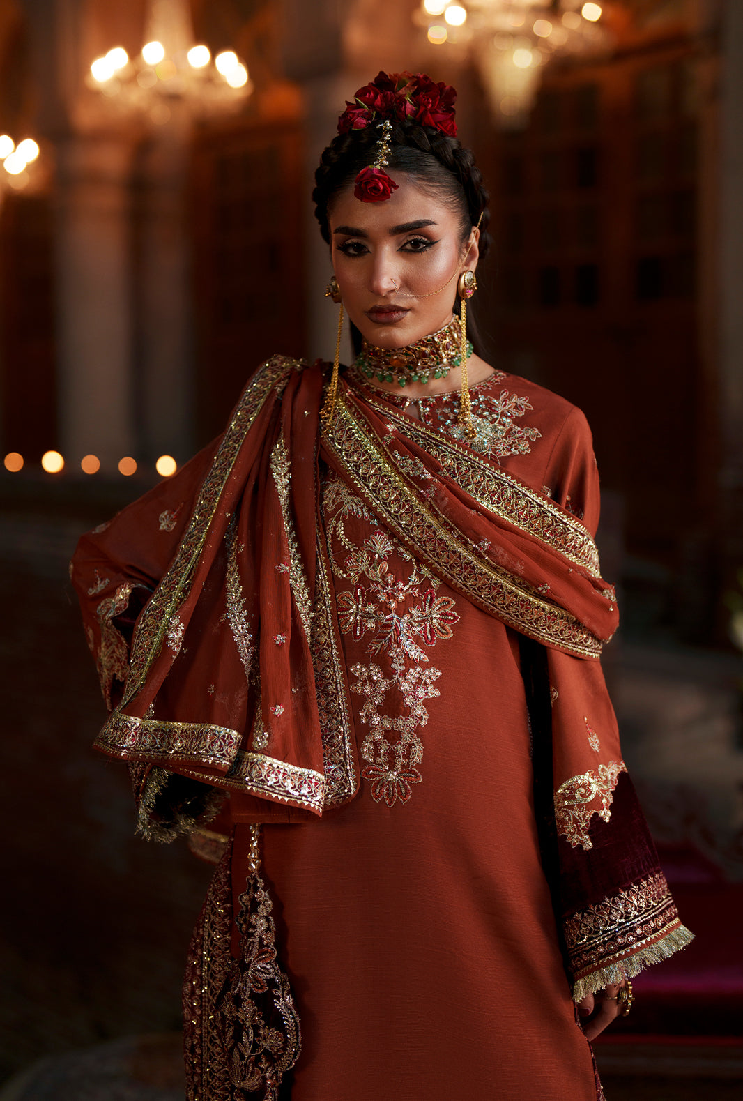 AJR Couture | Meharma The Silk Edit | Husnaara - Formal Dress - available at Maria Faisal in UK and USA.