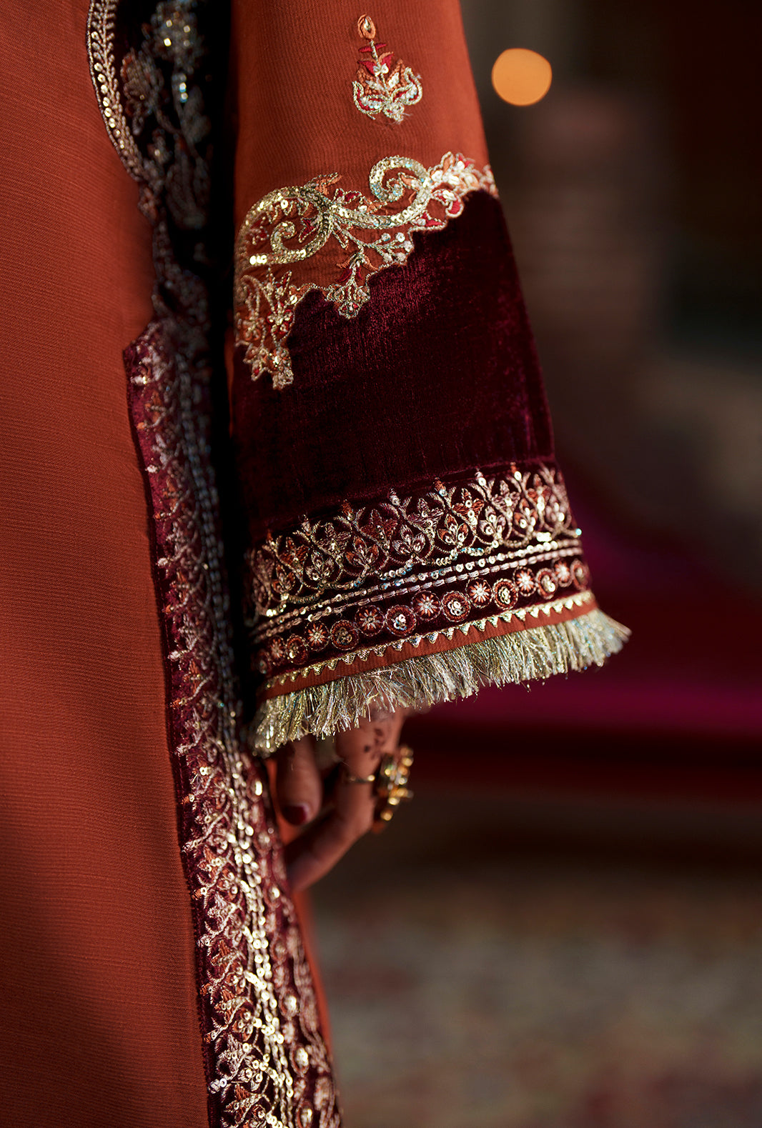 AJR Couture | Meharma The Silk Edit | Husnaara - Formal Dress - available at Maria Faisal in UK and USA.