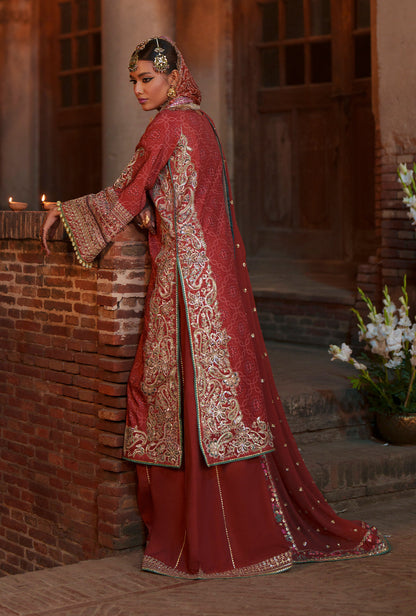 AJR Couture | Meharma The Silk Edit | Anaya - Formal Dress - available at Maria Faisal in UK and USA.