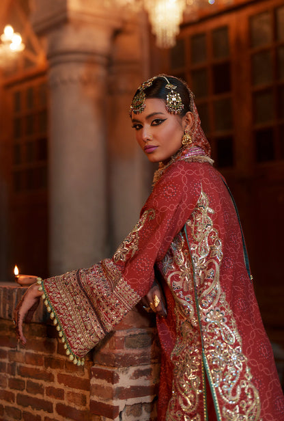 AJR Couture | Meharma The Silk Edit | Anaya - Formal Dress - available at Maria Faisal in UK and USA.
