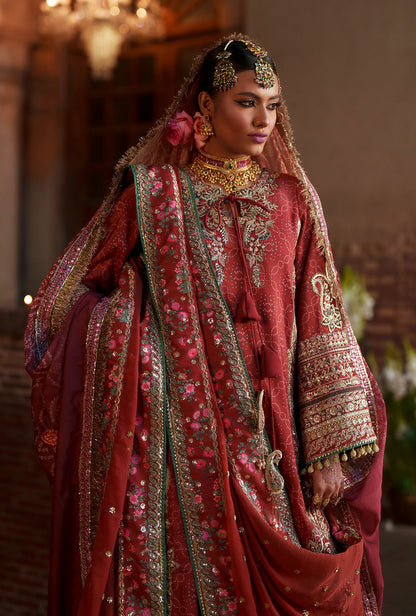 AJR Couture | Meharma The Silk Edit | Anaya - Formal Dress - available at Maria Faisal in UK and USA.