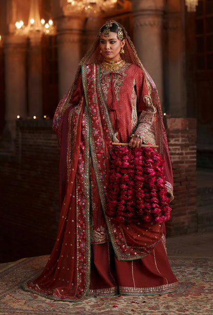 AJR Couture | Meharma The Silk Edit | Anaya - Formal Dress - available at Maria Faisal in UK and USA.