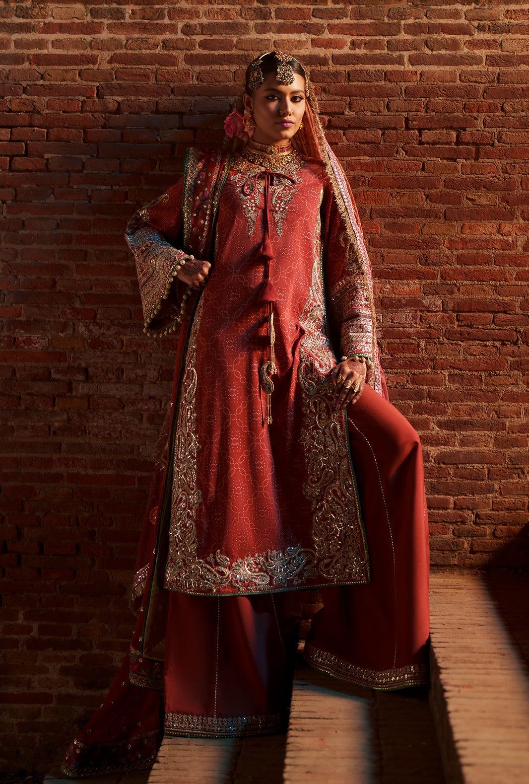 AJR Couture | Meharma The Silk Edit | Anaya - Formal Dress - available at Maria Faisal in UK and USA.