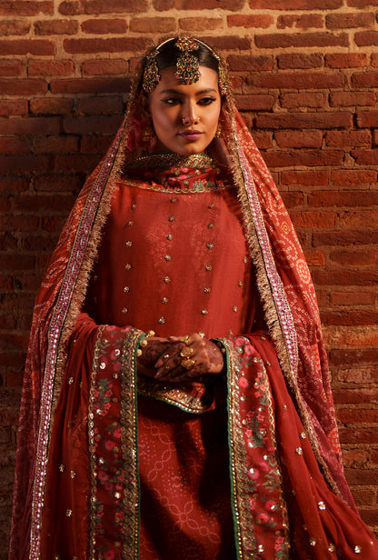 AJR Couture | Meharma The Silk Edit | Anaya - Formal Dress - available at Maria Faisal in UK and USA.
