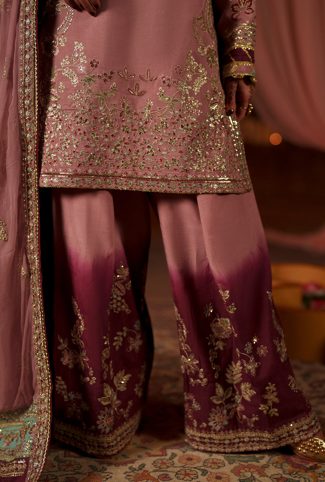 AJR Couture | Meharma The Silk Edit | Aylaa - Formal Dress - available at Maria Faisal in UK and USA.