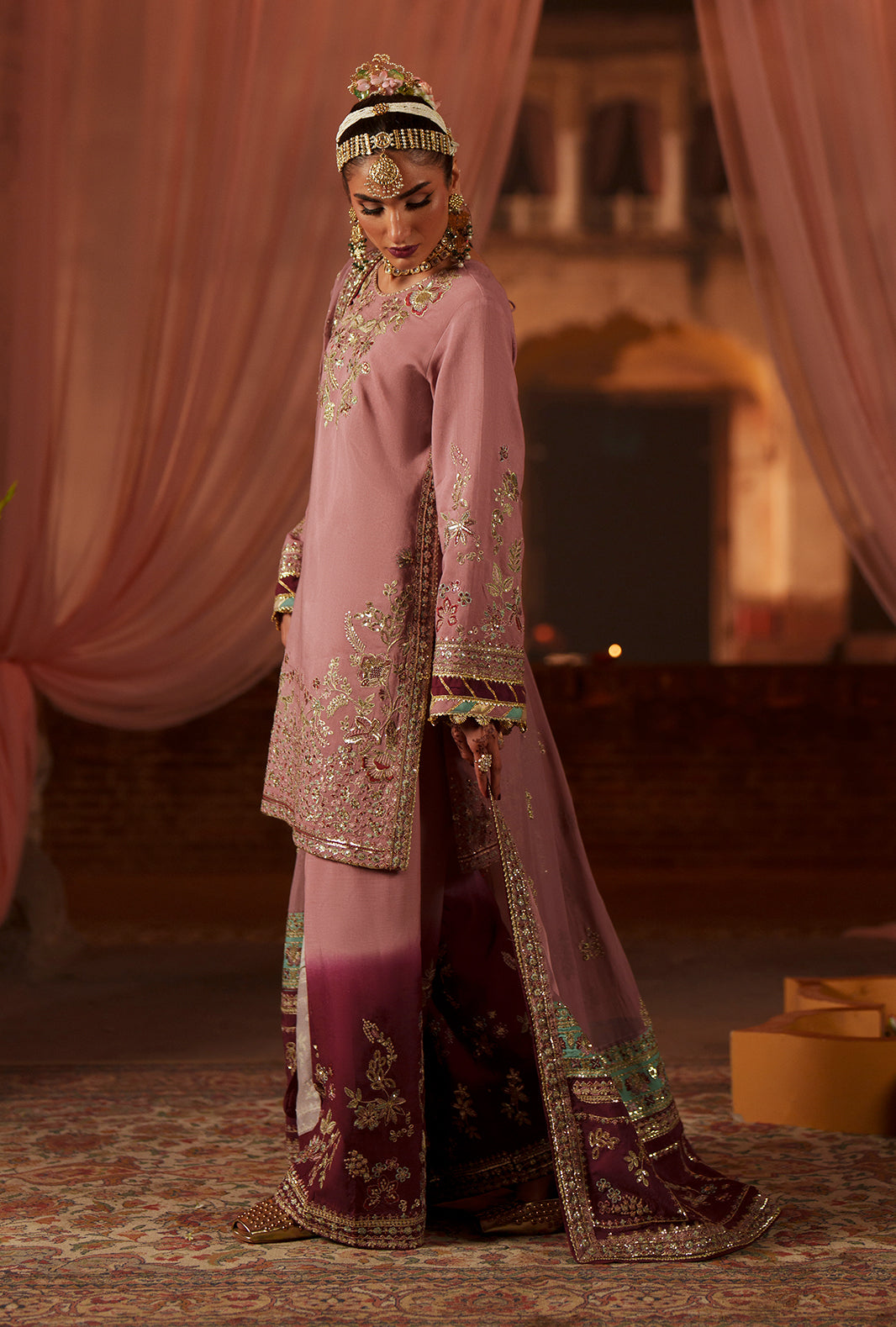 AJR Couture | Meharma The Silk Edit | Aylaa - Formal Dress - available at Maria Faisal in UK and USA.