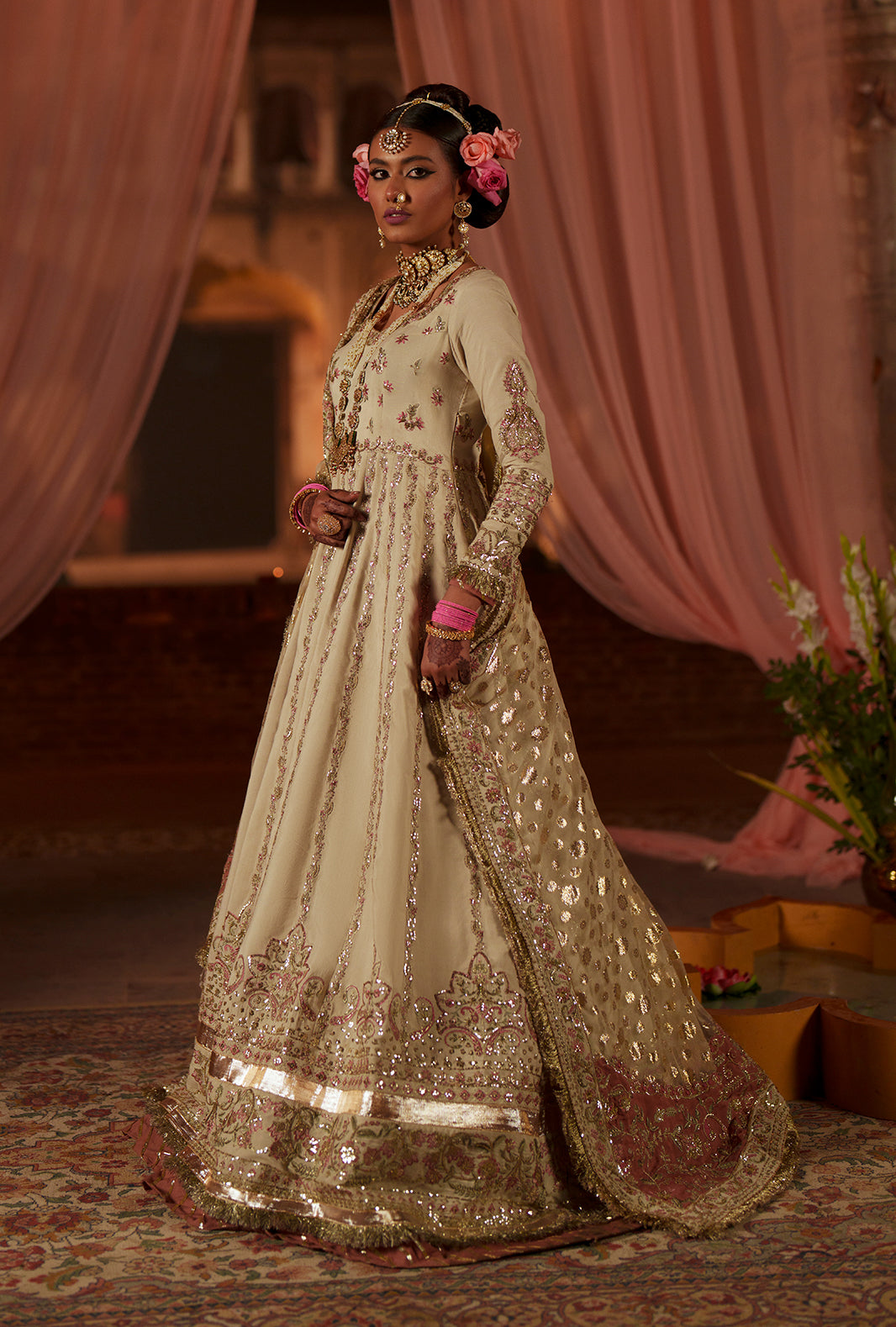 AJR Couture | Meharma The Silk Edit | Shehnai - Formal Dress - available at Maria Faisal in UK and USA.