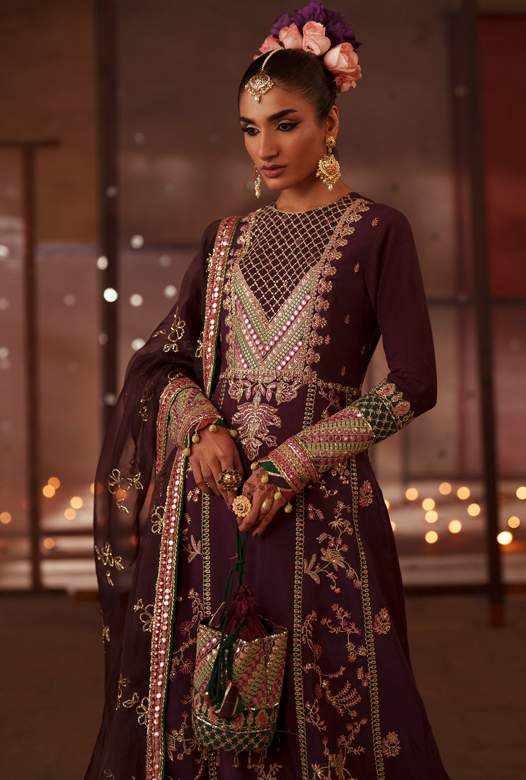 AJR Couture | Meharma The Silk Edit | Nazneen - Formal Dress - available at Maria Faisal in UK and USA.