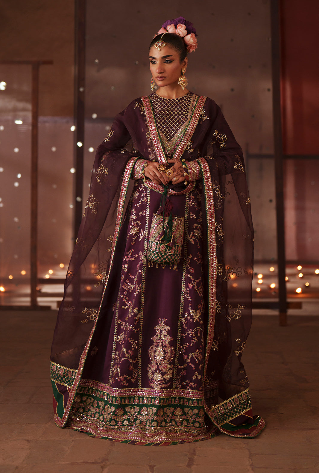AJR Couture | Meharma The Silk Edit | Nazneen - Formal Dress - available at Maria Faisal in UK and USA.