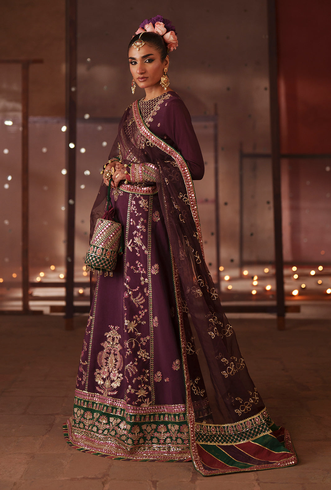 AJR Couture | Meharma The Silk Edit | Nazneen - Formal Dress - available at Maria Faisal in UK and USA.