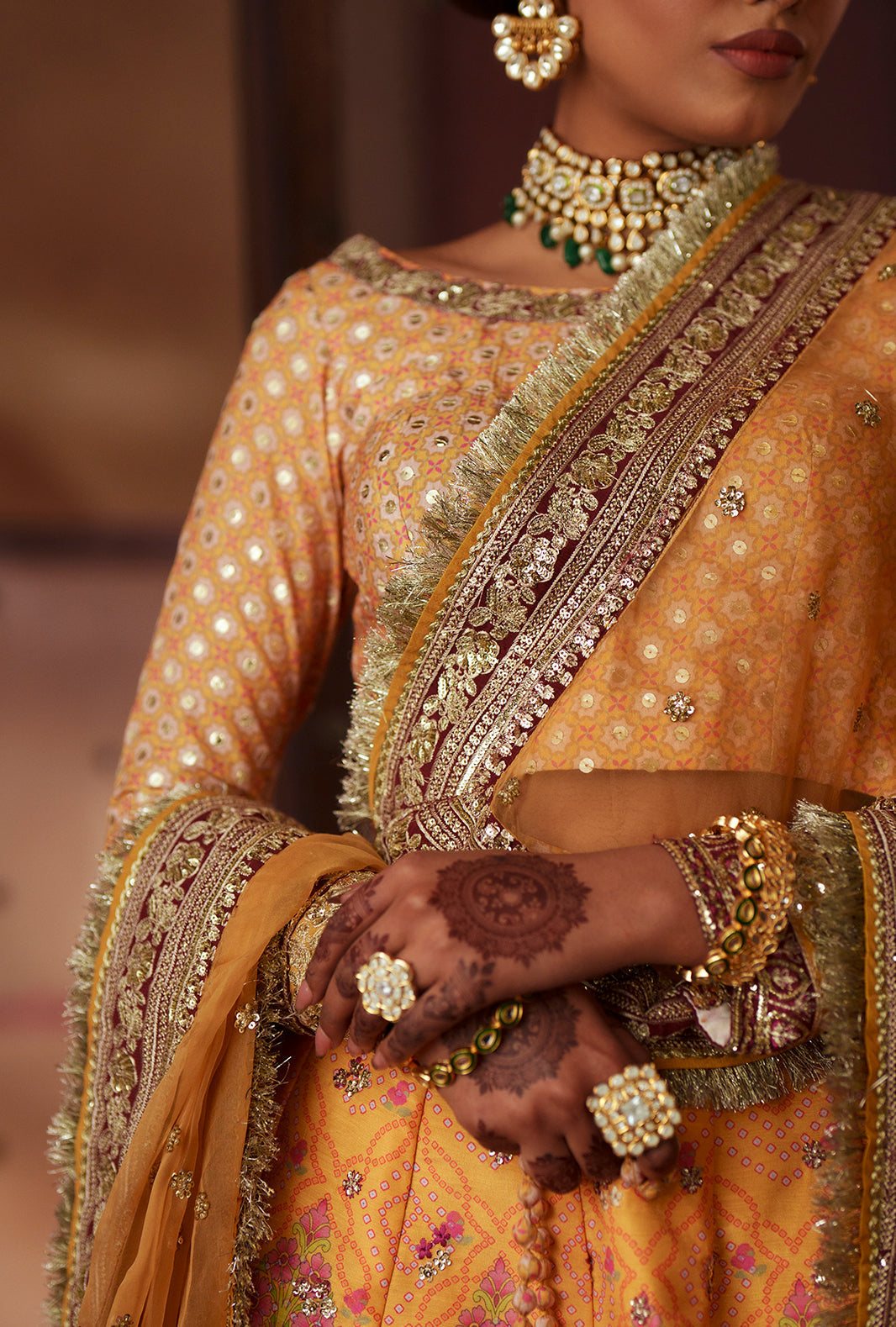 AJR Couture | Meharma The Silk Edit | Aab-E-Zar - Formal Dress - available at Maria Faisal in UK and USA.