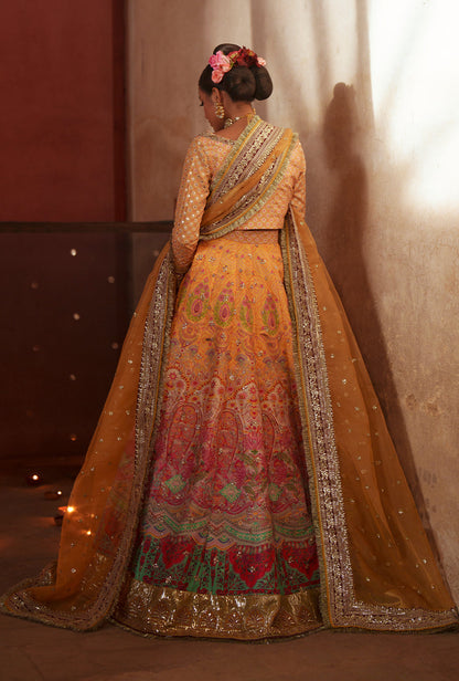 AJR Couture | Meharma The Silk Edit | Aab-E-Zar - Formal Dress - available at Maria Faisal in UK and USA.