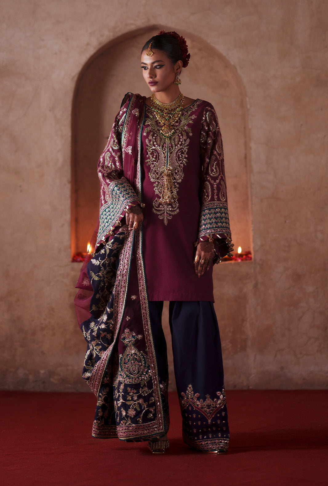AJR Couture | Meharma The Silk Edit | Haya - Formal Dress - available at Maria Faisal in UK and USA.