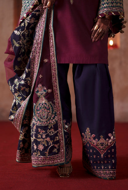 AJR Couture | Meharma The Silk Edit | Haya - Formal Dress - available at Maria Faisal in UK and USA.