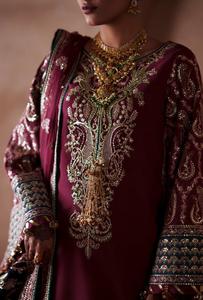 AJR Couture | Meharma The Silk Edit | Haya - Formal Dress - available at Maria Faisal in UK and USA.