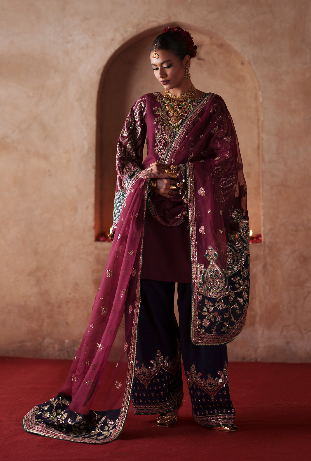 AJR Couture | Meharma The Silk Edit | Haya - Formal Dress - available at Maria Faisal in UK and USA.