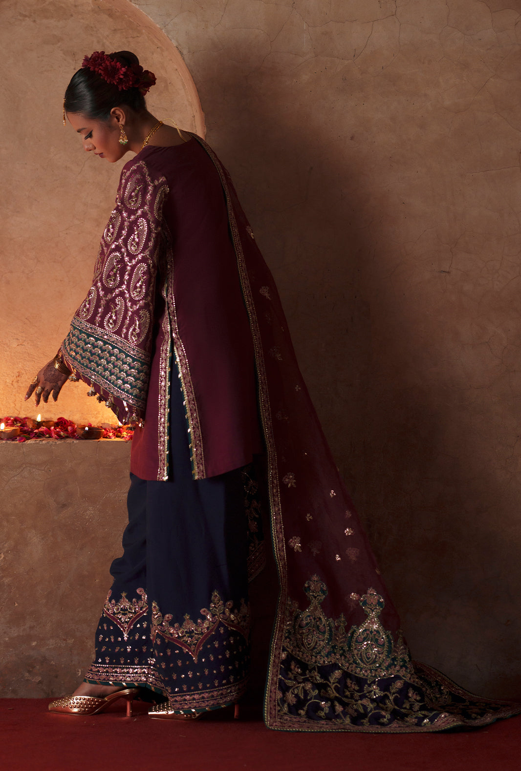 AJR Couture | Meharma The Silk Edit | Haya - Formal Dress - available at Maria Faisal in UK and USA.