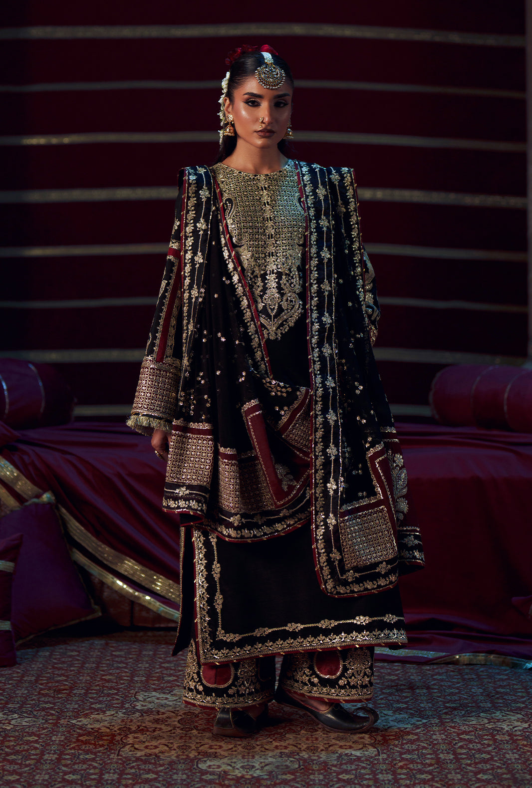 AJR Couture | Meharma The Silk Edit | Lamsa - Formal Dress - available at Maria Faisal in UK and USA.