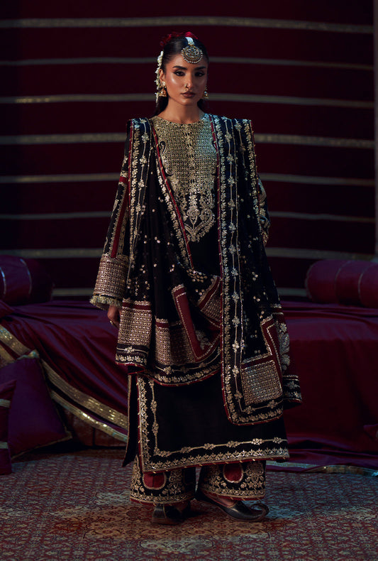 AJR Couture | Meharma The Silk Edit | Lamsa - Formal Dress - available at Maria Faisal in UK and USA.