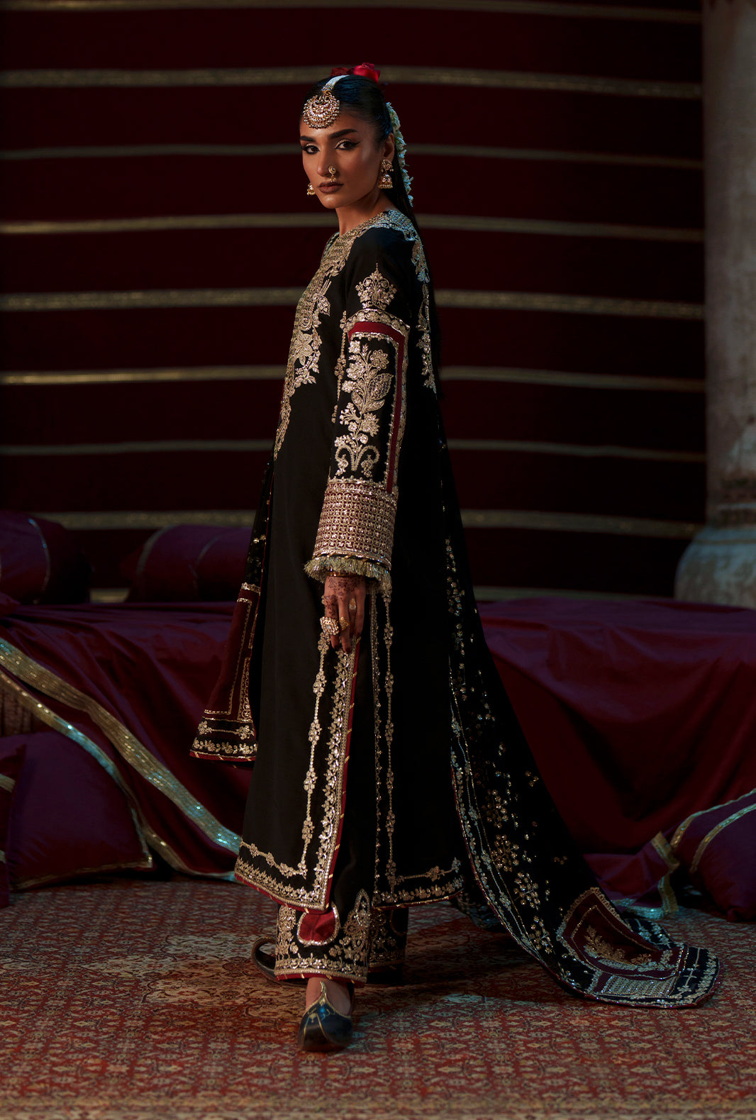AJR Couture | Meharma The Silk Edit | Lamsa - Formal Dress - available at Maria Faisal in UK and USA.