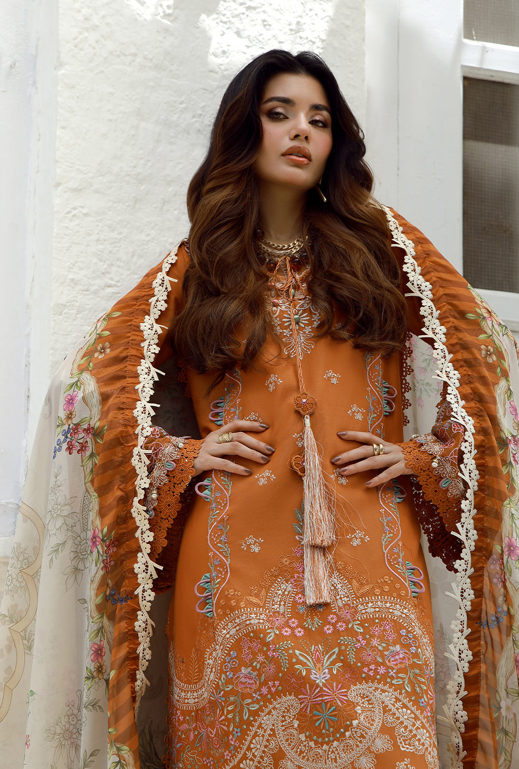 AJR Couture | Signature Lawn 26 | Viona - Luxury Dress - available at Maria Faisal in UK and USA.