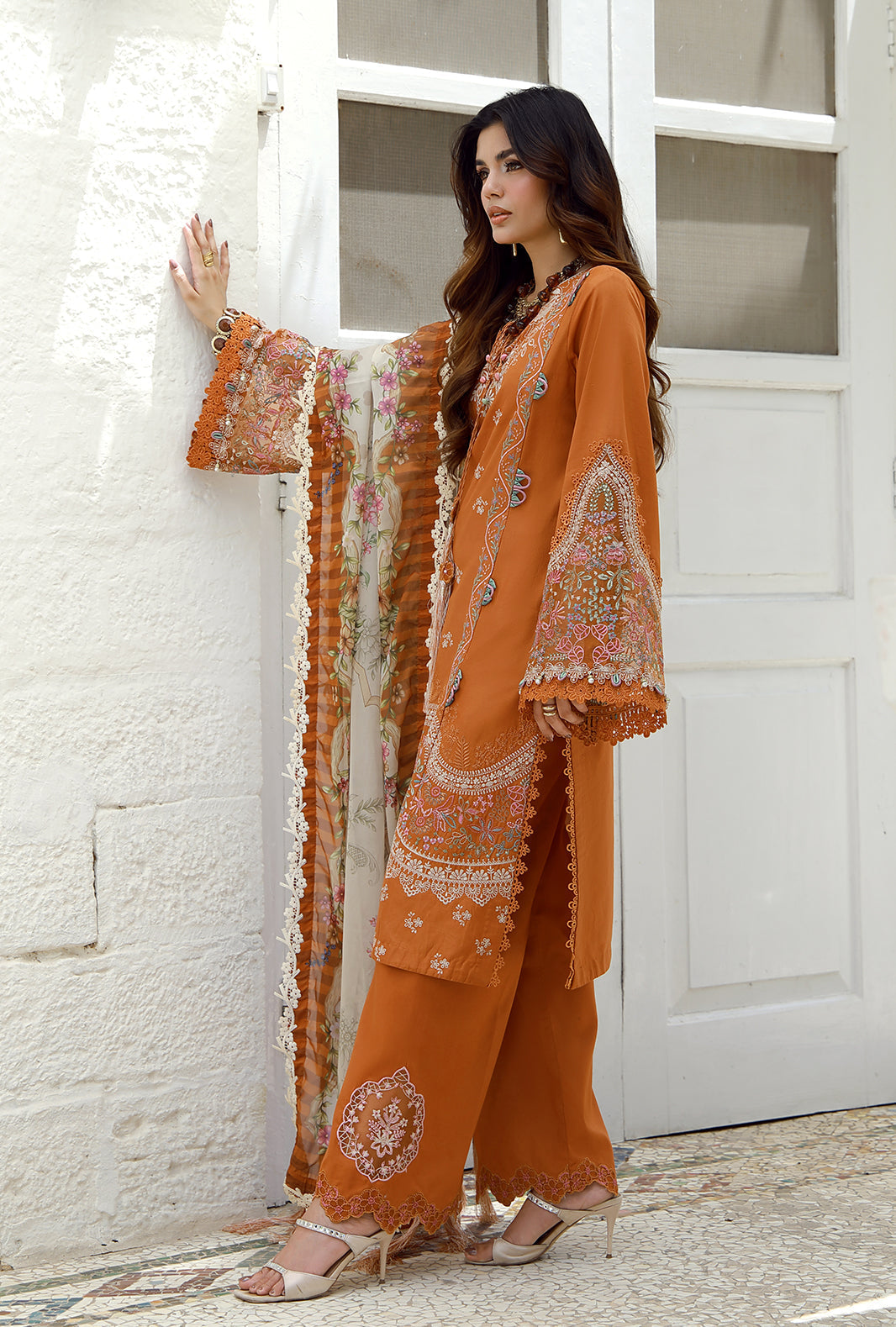 AJR Couture | Signature Lawn 26 | Viona - Luxury Dress - available at Maria Faisal in UK and USA.