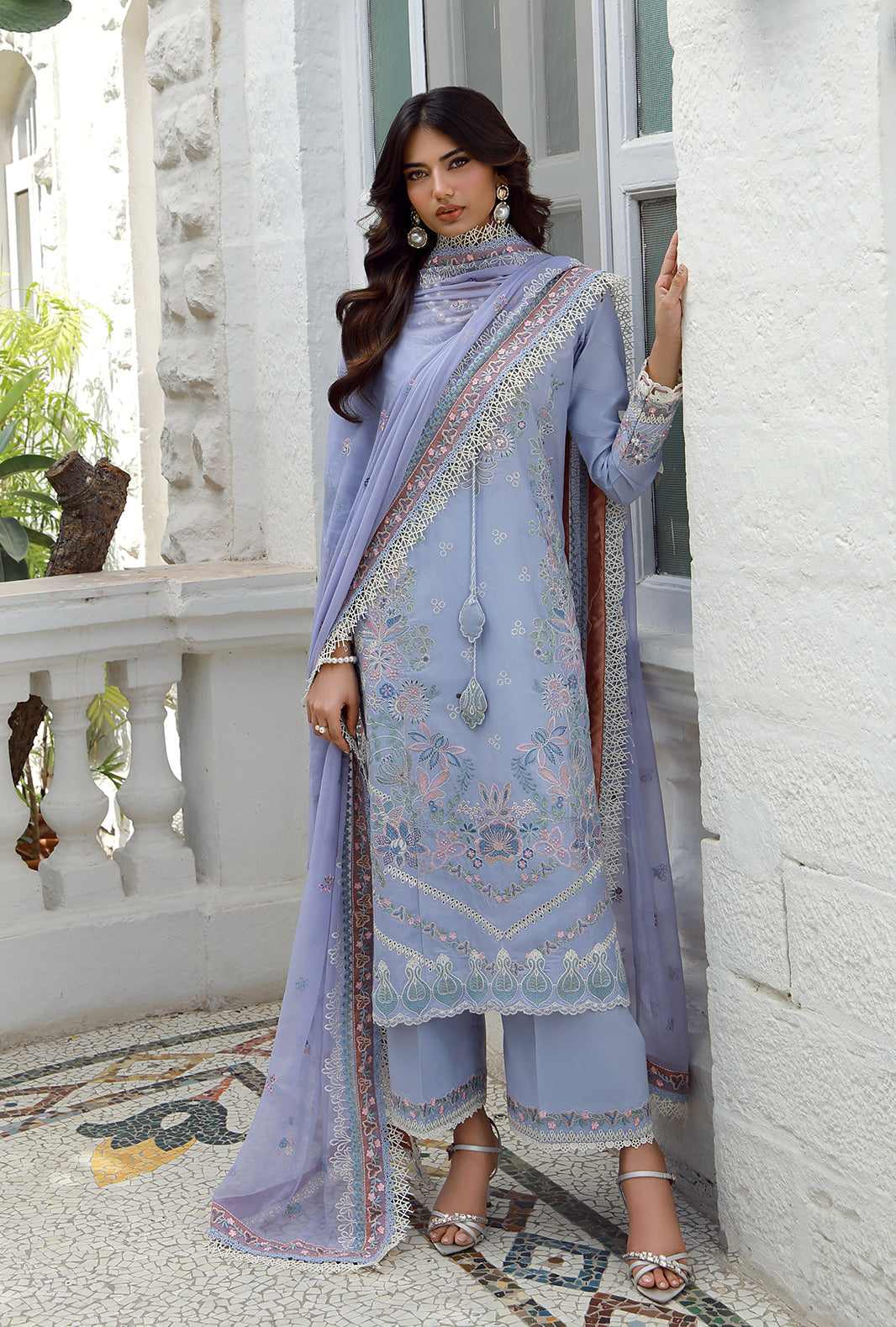 AJR Couture | Signature Lawn 26 | Velia - Luxury Dress - available at Maria Faisal in UK and USA.
