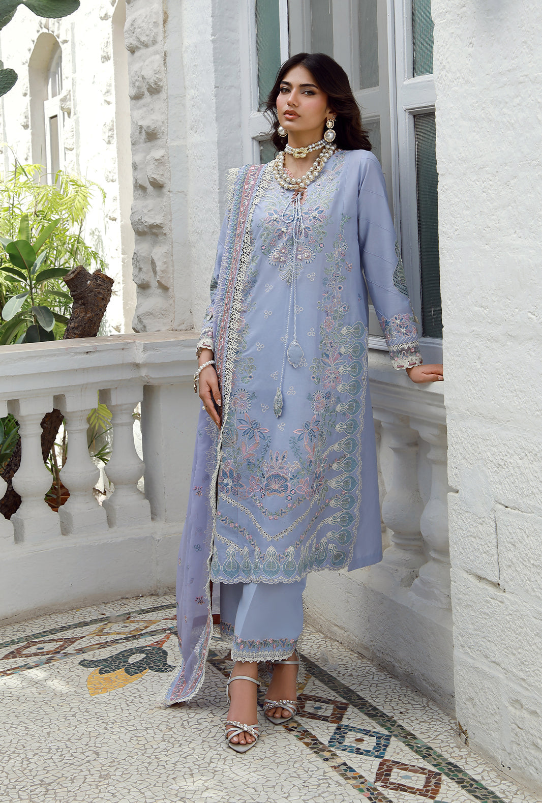 AJR Couture | Signature Lawn 26 | Velia - Luxury Dress - available at Maria Faisal in UK and USA.