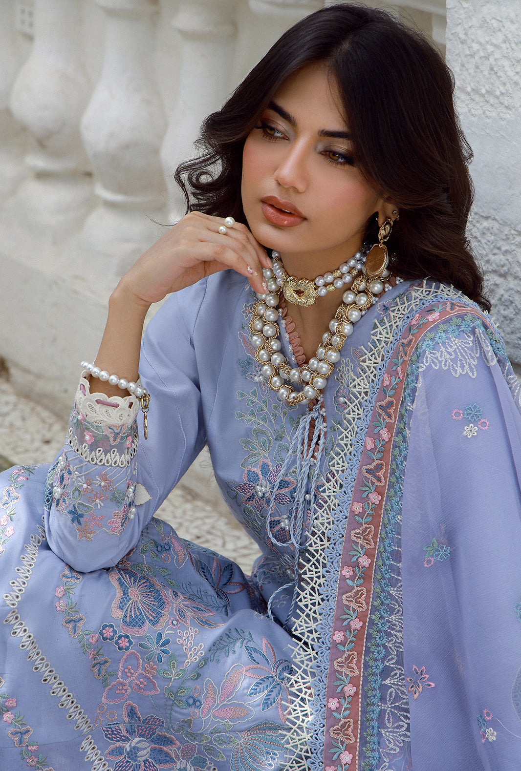AJR Couture | Signature Lawn 26 | Velia - Luxury Dress - available at Maria Faisal in UK and USA.