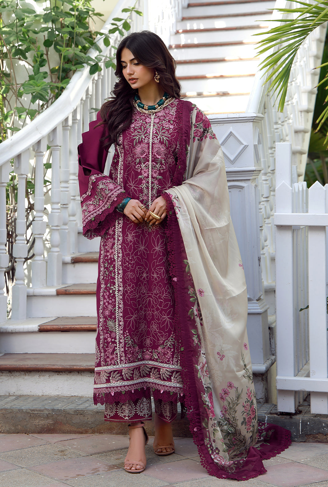 AJR Couture | Signature Lawn 26 | Luxa - Luxury Dress - available at Maria Faisal in UK and USA.