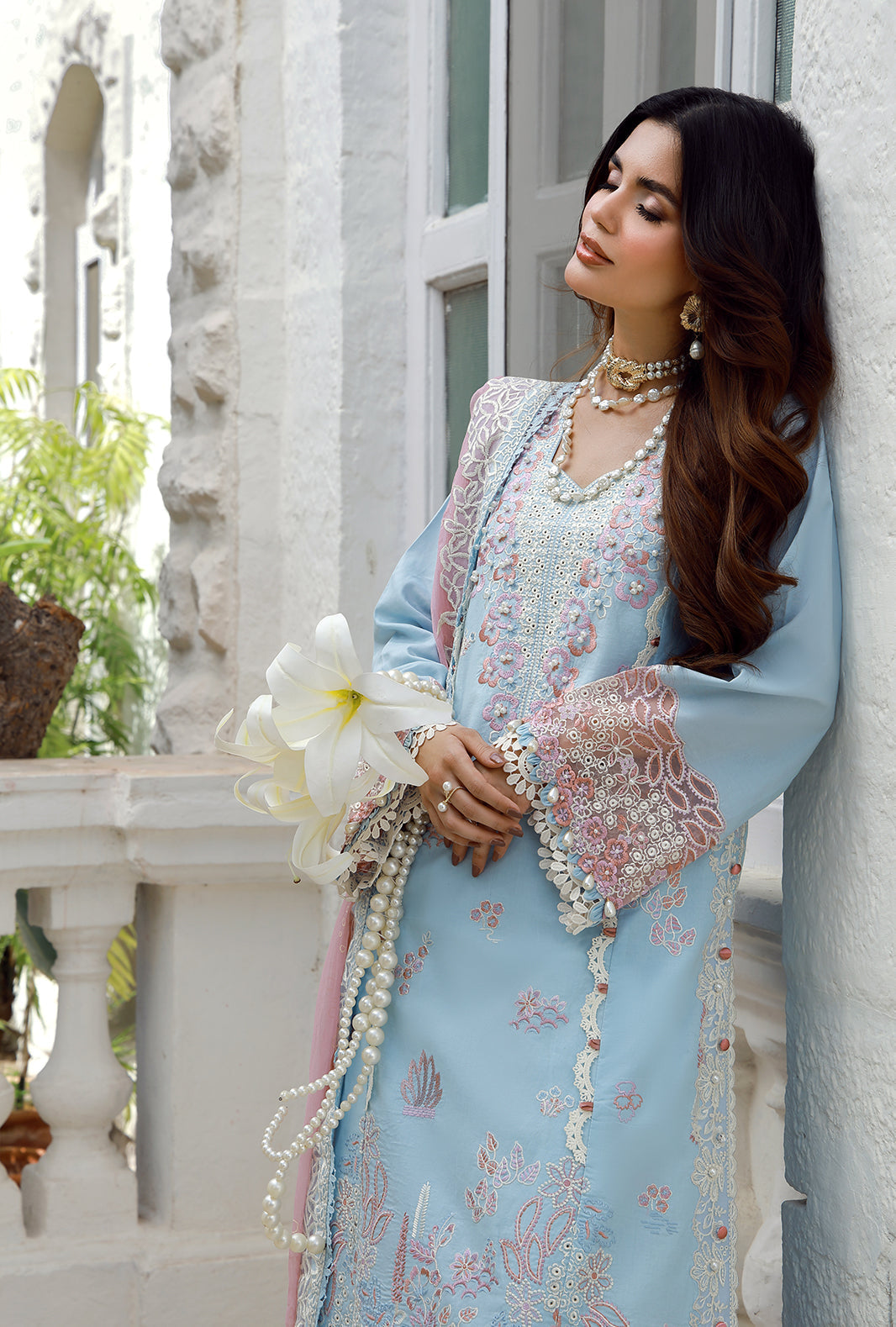 AJR Couture | Signature Lawn 26 | Evren - Luxury Dress - available at Maria Faisal in UK and USA.