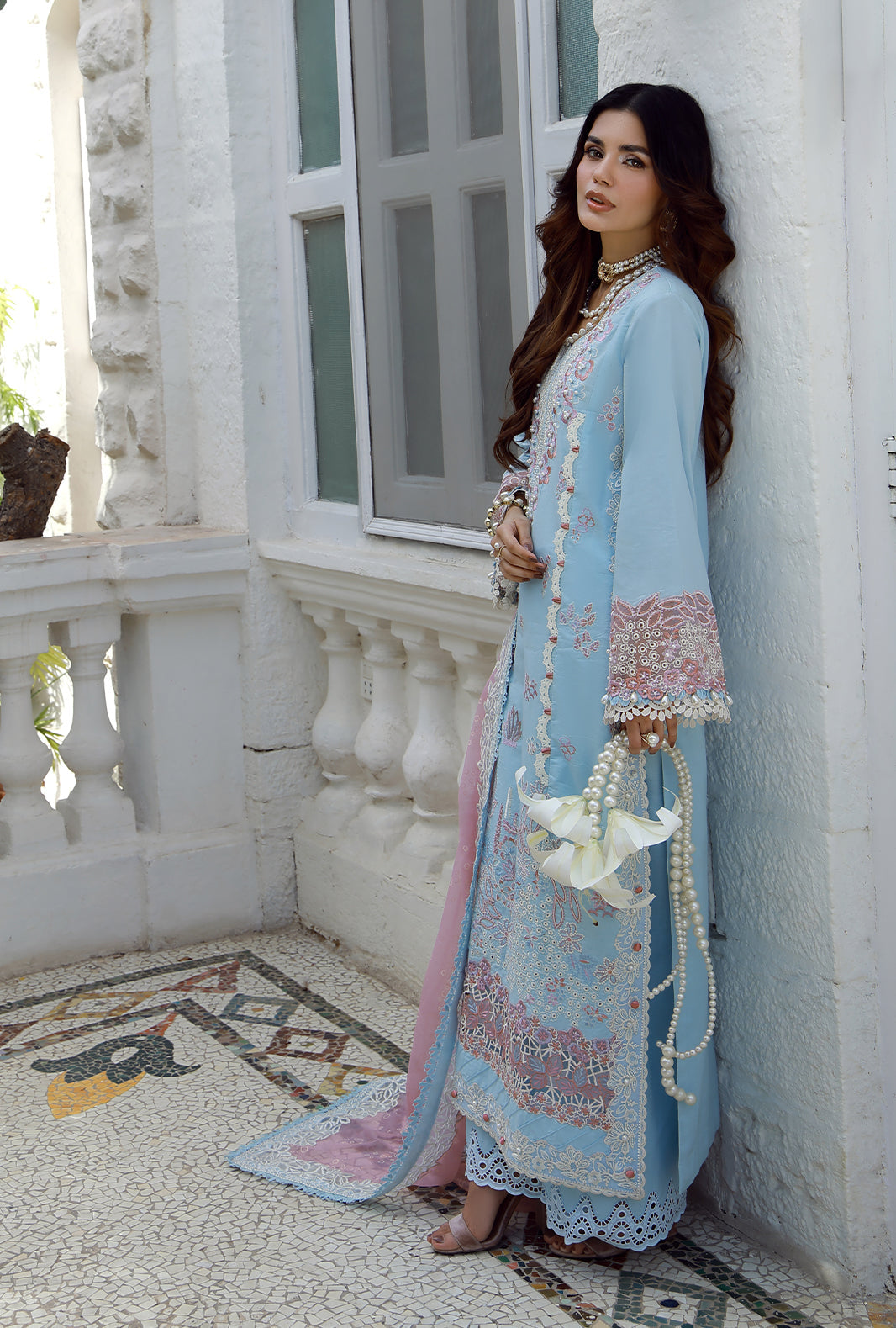 AJR Couture | Signature Lawn 26 | Evren - Luxury Dress - available at Maria Faisal in UK and USA.
