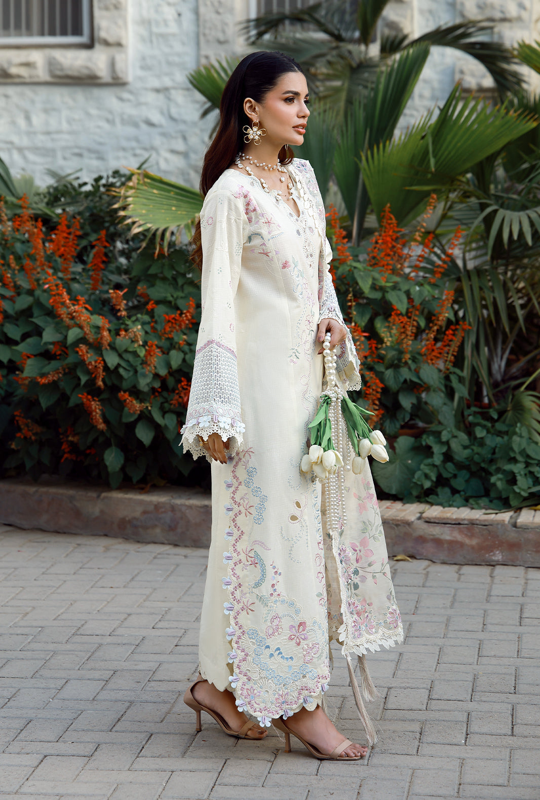 AJR Couture | Signature Lawn 26 | Zova - Luxury Dress - available at Maria Faisal in UK and USA.