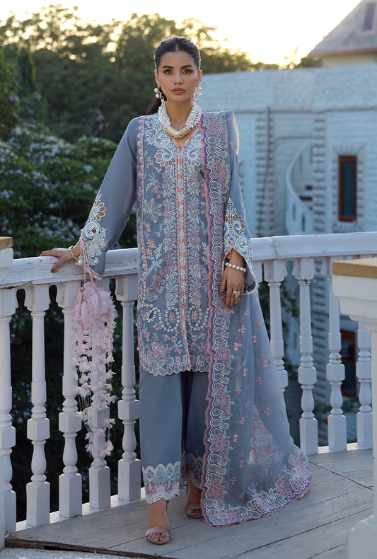 AJR Couture | Signature Lawn 26 | Aven - Luxury Dress - available at Maria Faisal in UK and USA.