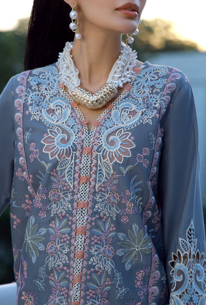 AJR Couture | Signature Lawn 26 | Aven - Luxury Dress - available at Maria Faisal in UK and USA.