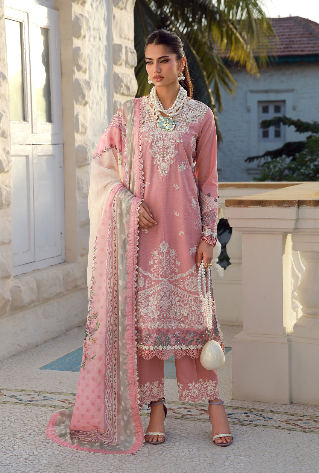 AJR Couture | Signature Lawn 26 | Sira - Luxury Dress - available at Maria Faisal in UK and USA.