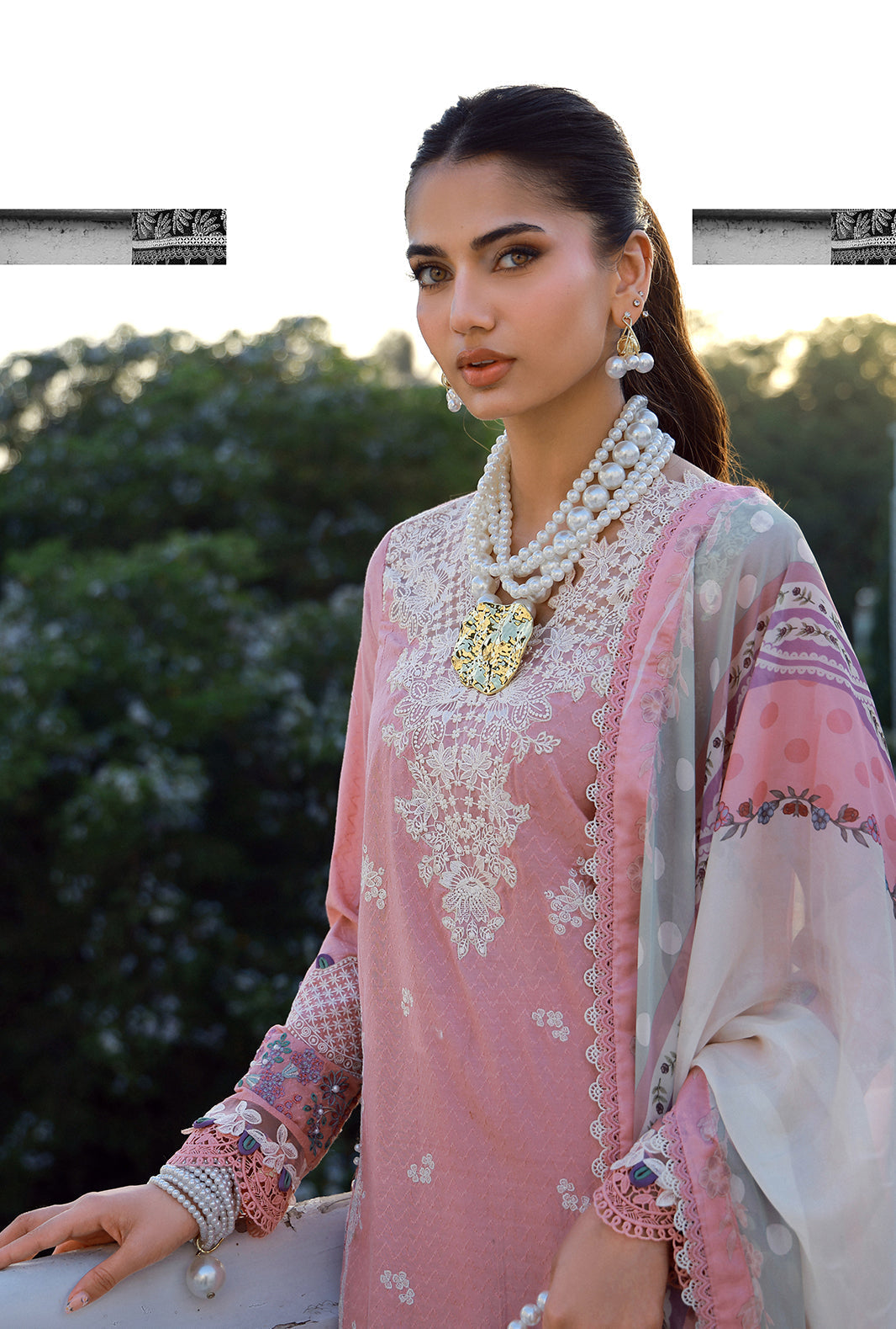 AJR Couture | Signature Lawn 26 | Sira - Luxury Dress - available at Maria Faisal in UK and USA.