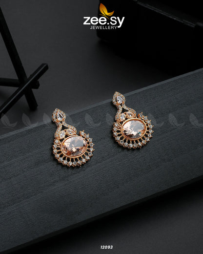 Golden Aaina-E-Dil - Earrings 