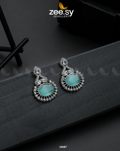 Aaina-E-Dil Silver - Earrings 