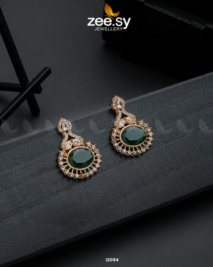 Golden Aaina-E-Dil - Earrings 