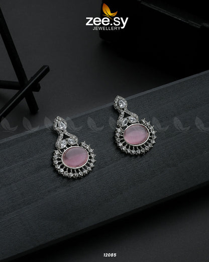 Aaina-E-Dil Silver - Earrings 