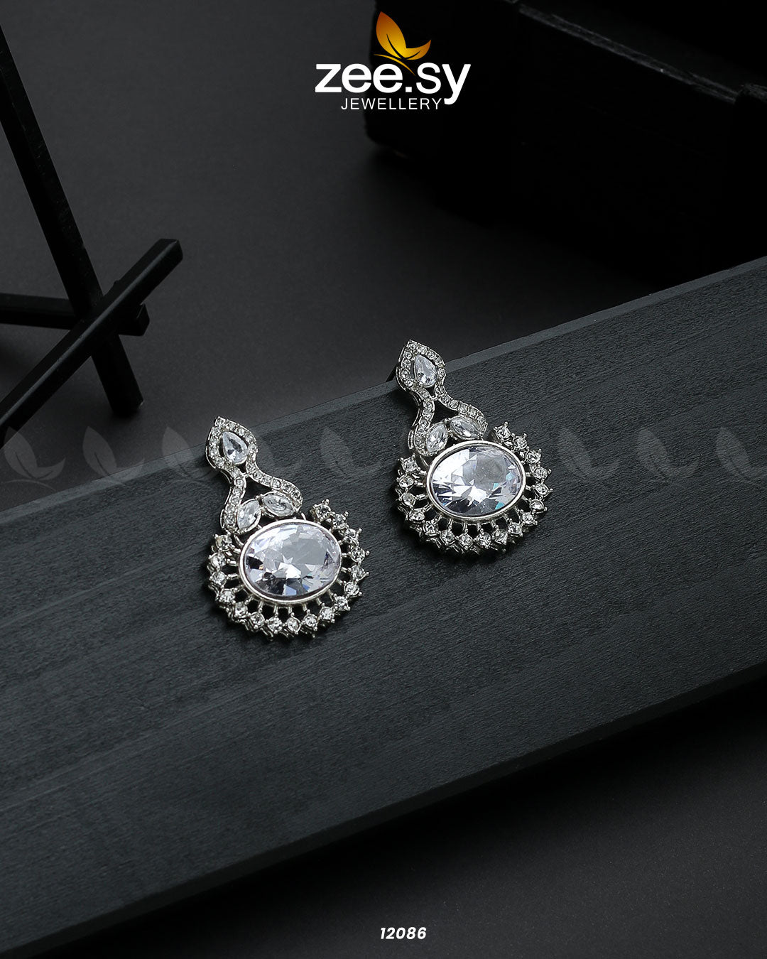 Aaina-E-Dil Silver - Earrings 