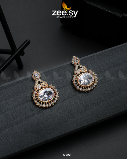 Golden Aaina-E-Dil - Earrings 