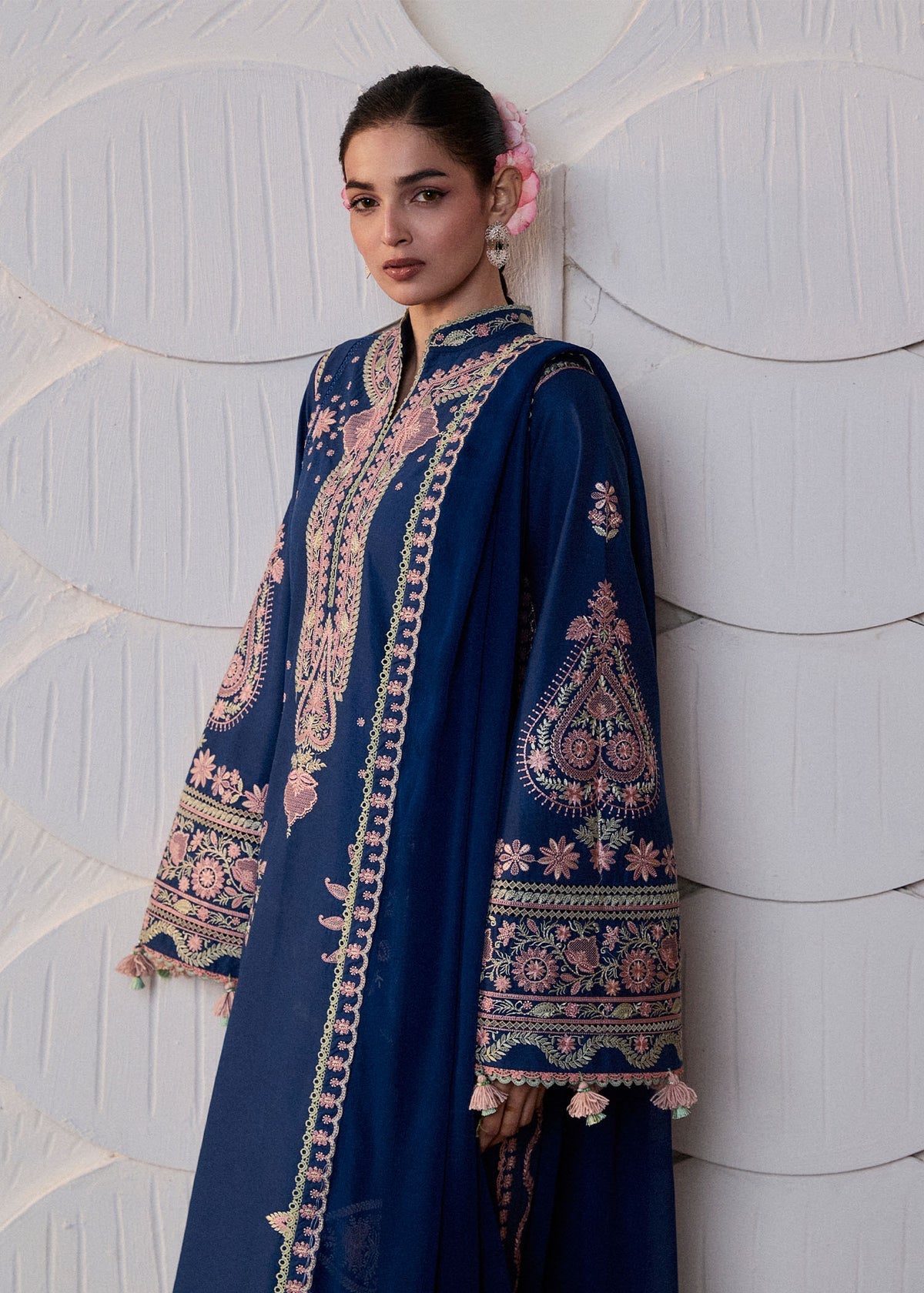 Hussain Rehar | Zan SS26 | Abi - Luxury Dress - available at Maria Faisal in UK and USA.