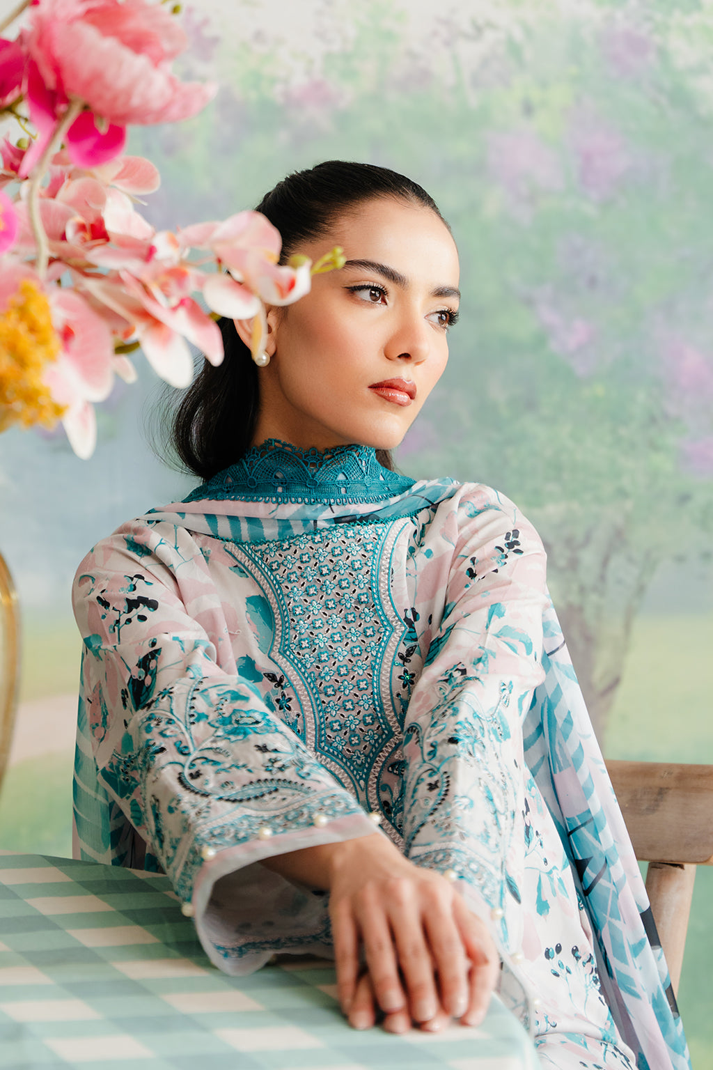 Afrozeh | The Floral Charm | Cashmere - Pakistani Dress - Maria Faisal