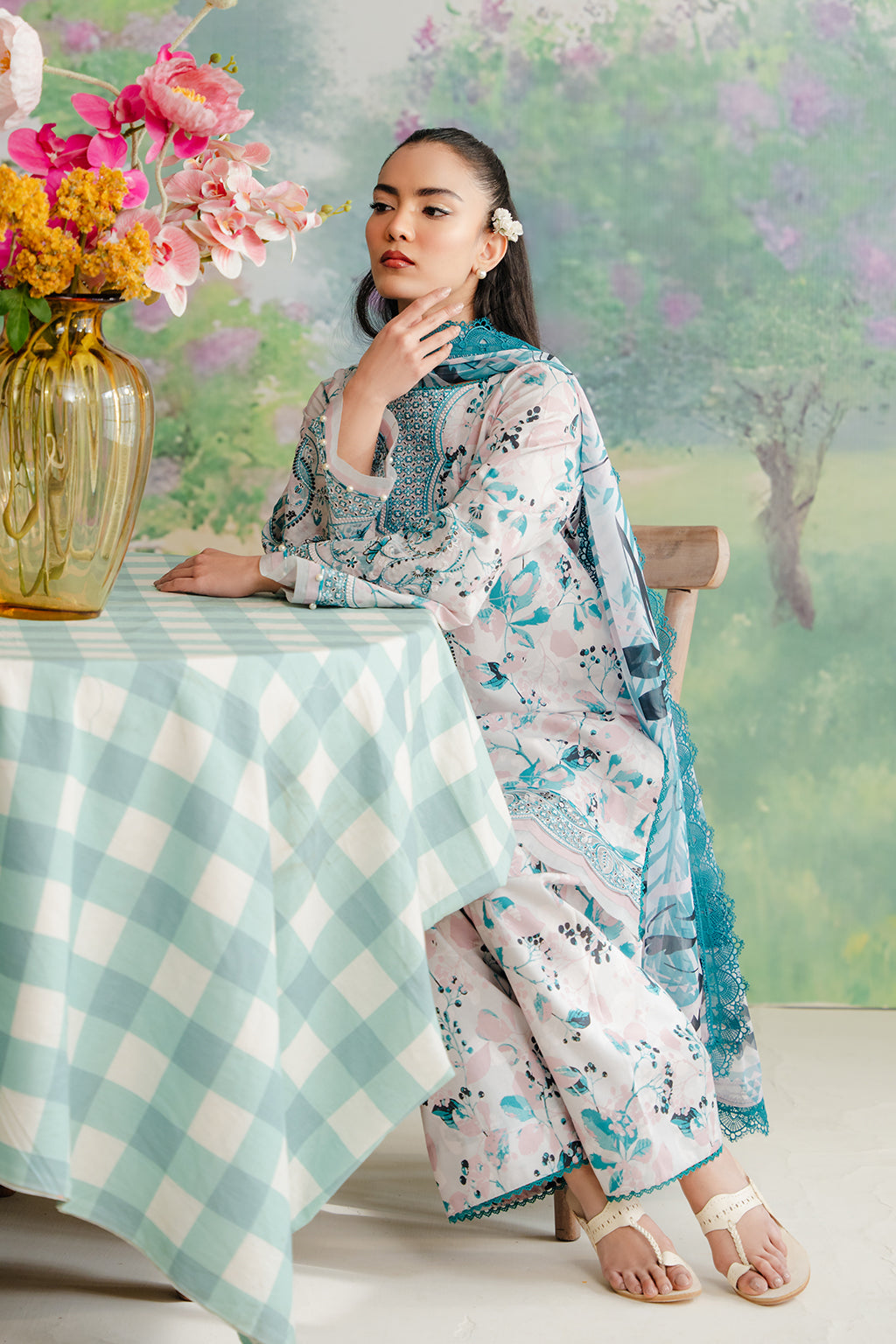 Afrozeh | The Floral Charm | Cashmere - Pakistani Dress - Maria Faisal