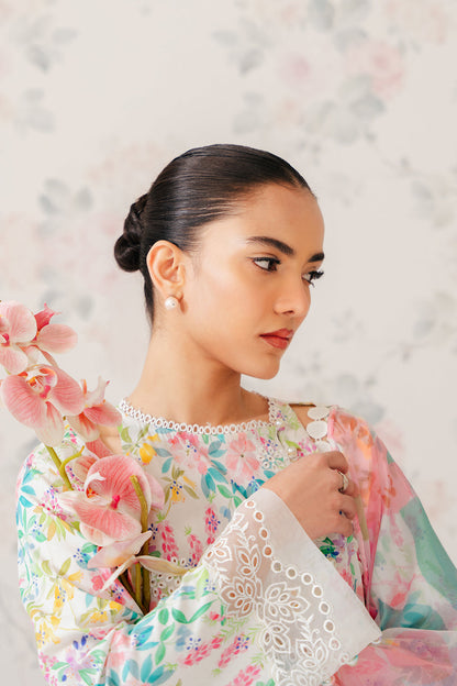 Afrozeh | The Floral Charm | Vanilla - Pakistani Dress - Maria Faisal